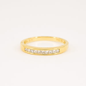 vintage 18k gold princess cut diamond ring, folklor vintage jewelry canada