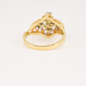 vintage birks emerald and diamond engagement ring, folklor vintage jewelry canada