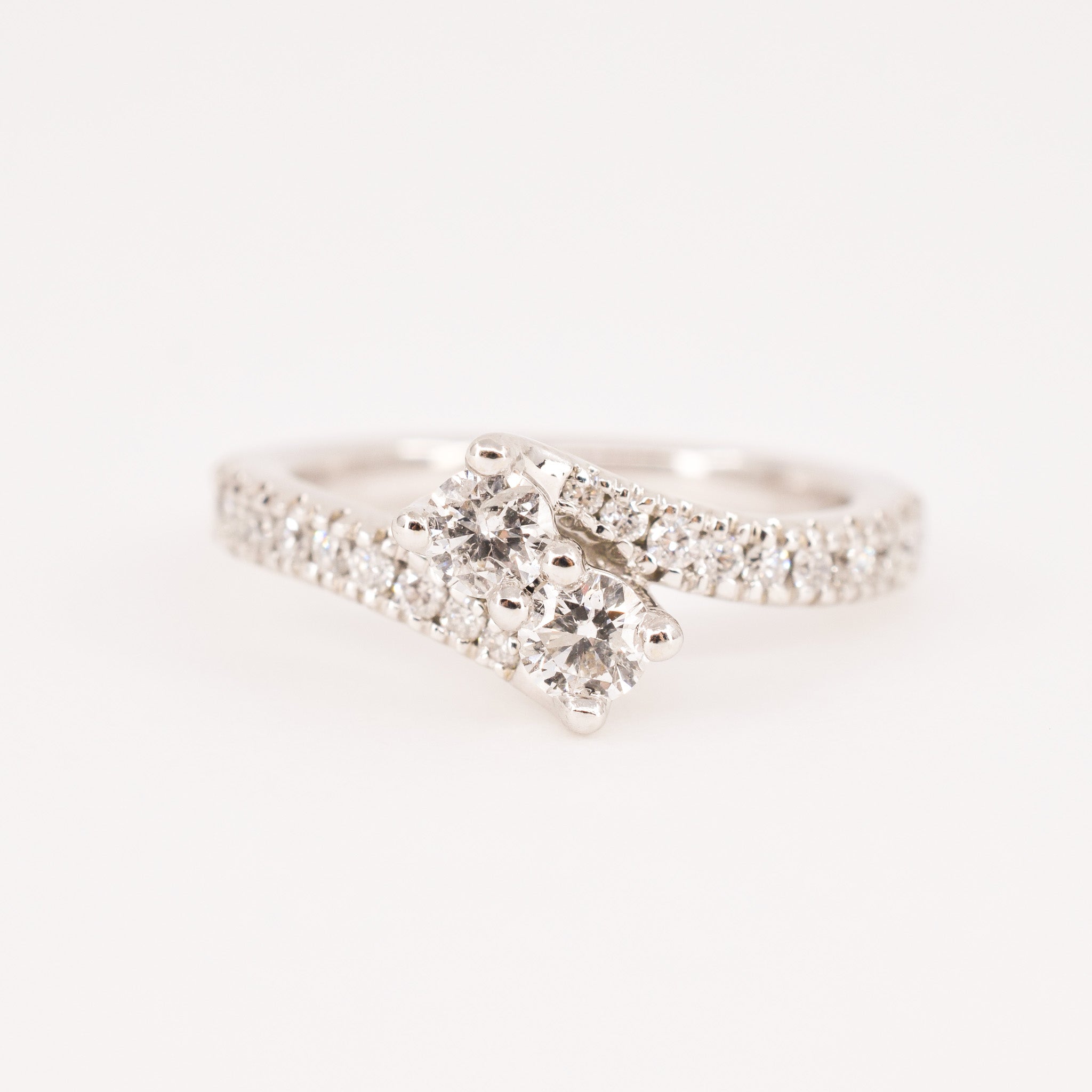 vintage diamond moi et toi ring, folklor vintage jewelry canada