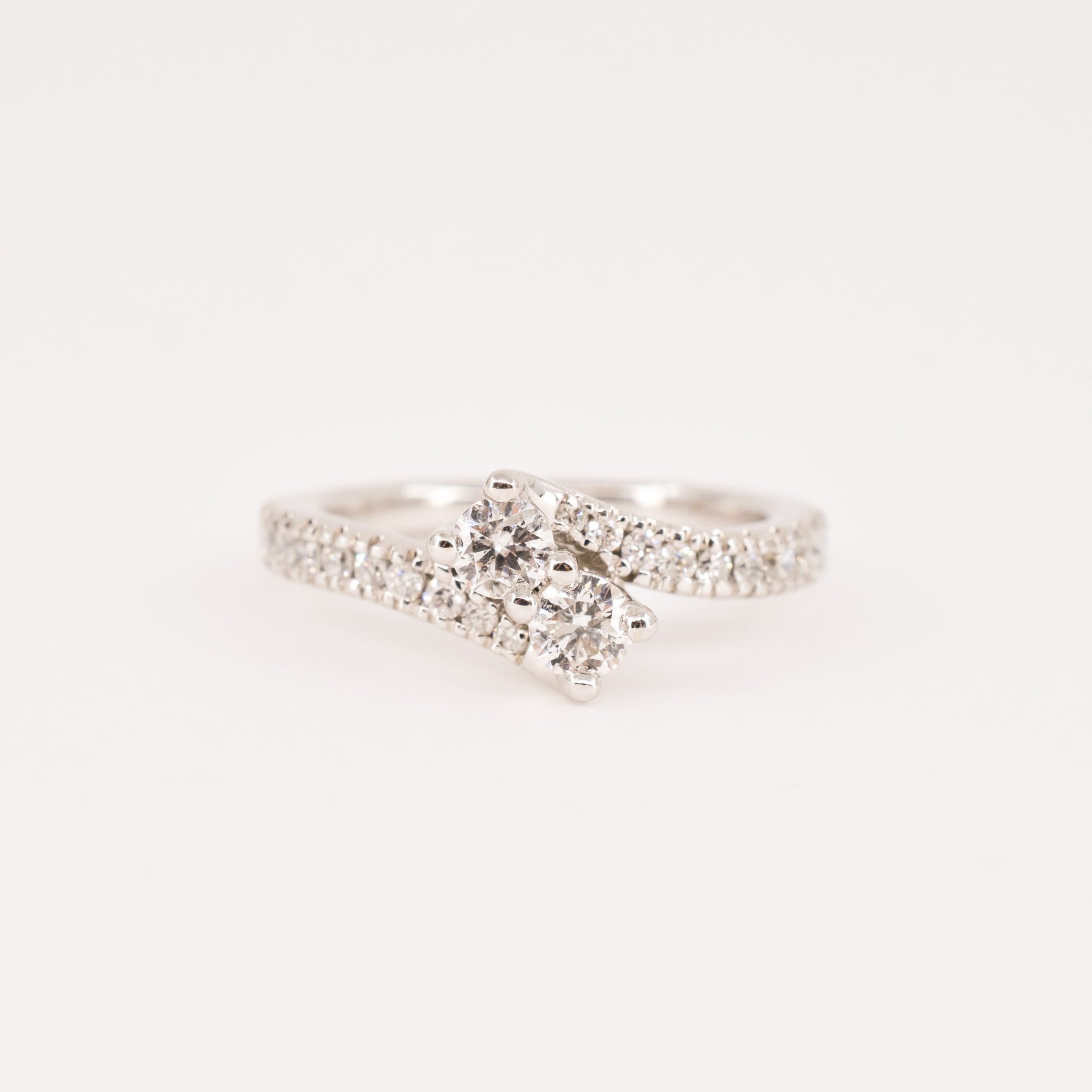 vintage diamond moi et toi ring, folklor vintage jewelry canada