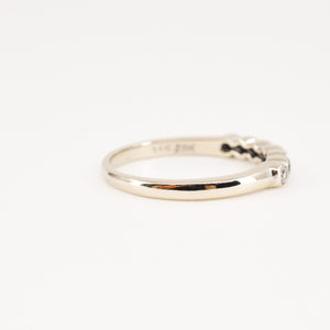 vintage white gold stacking ring, folklor vintage jewelry canada