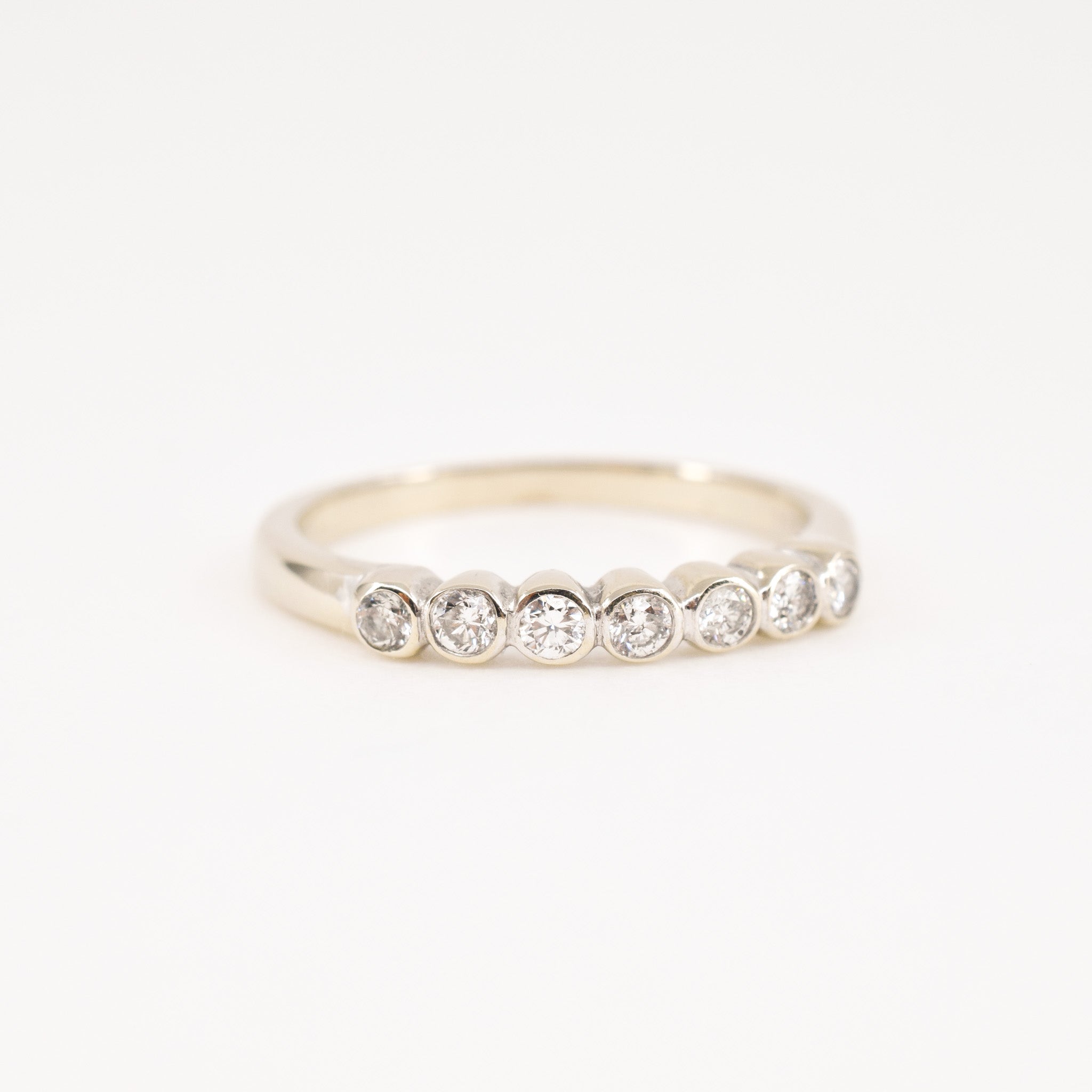 vintage white gold stacking ring, folklor vintage jewelry canada