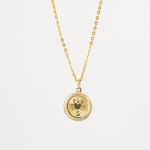 vintage cancer zodiac pendant, folklor vintage jewelry canada 