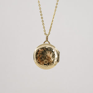 vintage 10k yellow gold locket, folklor, vintage jewelry canada 