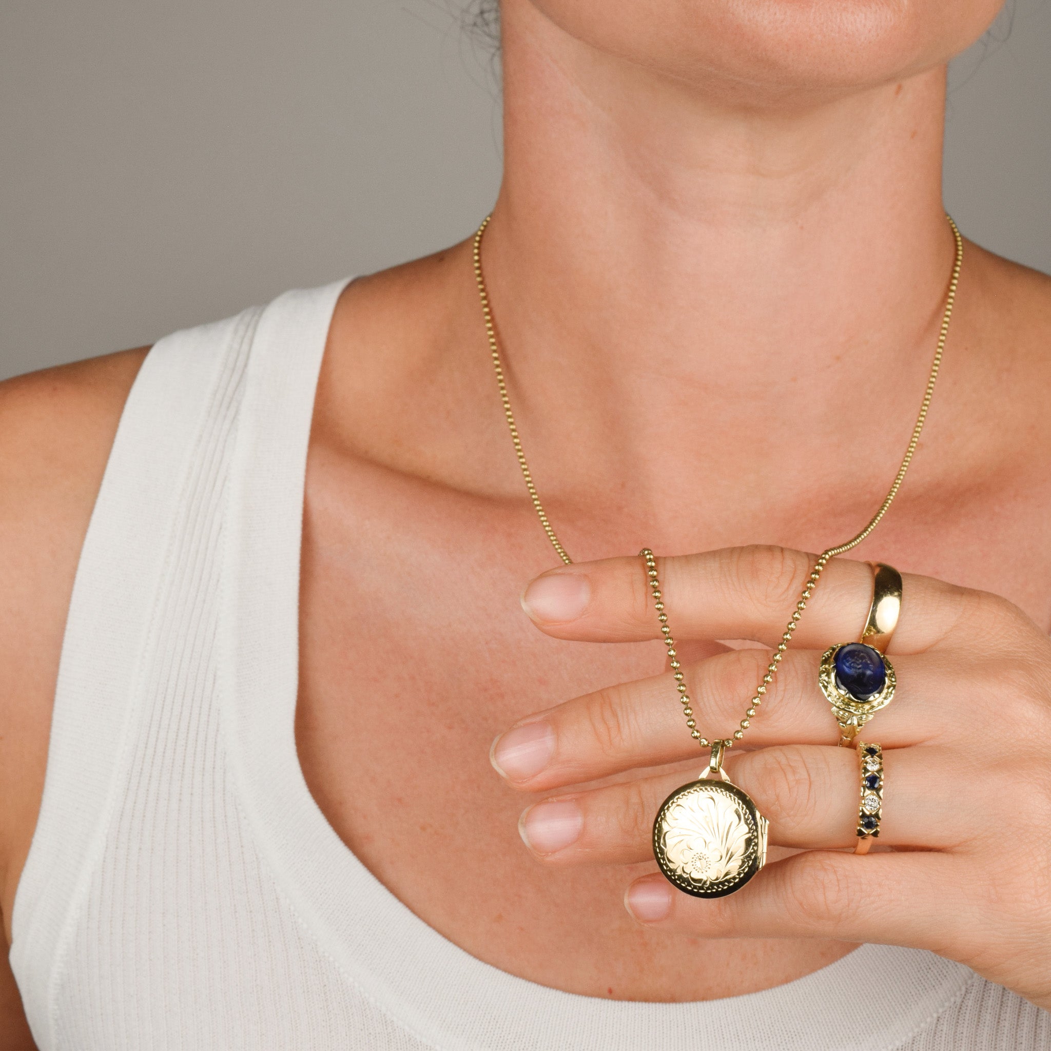 Floral Vintage Locket (10k)