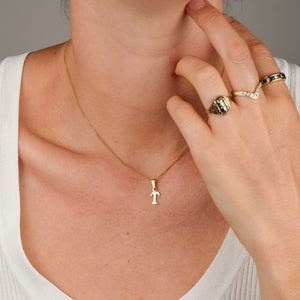 'T' Letter Pendant (10k)