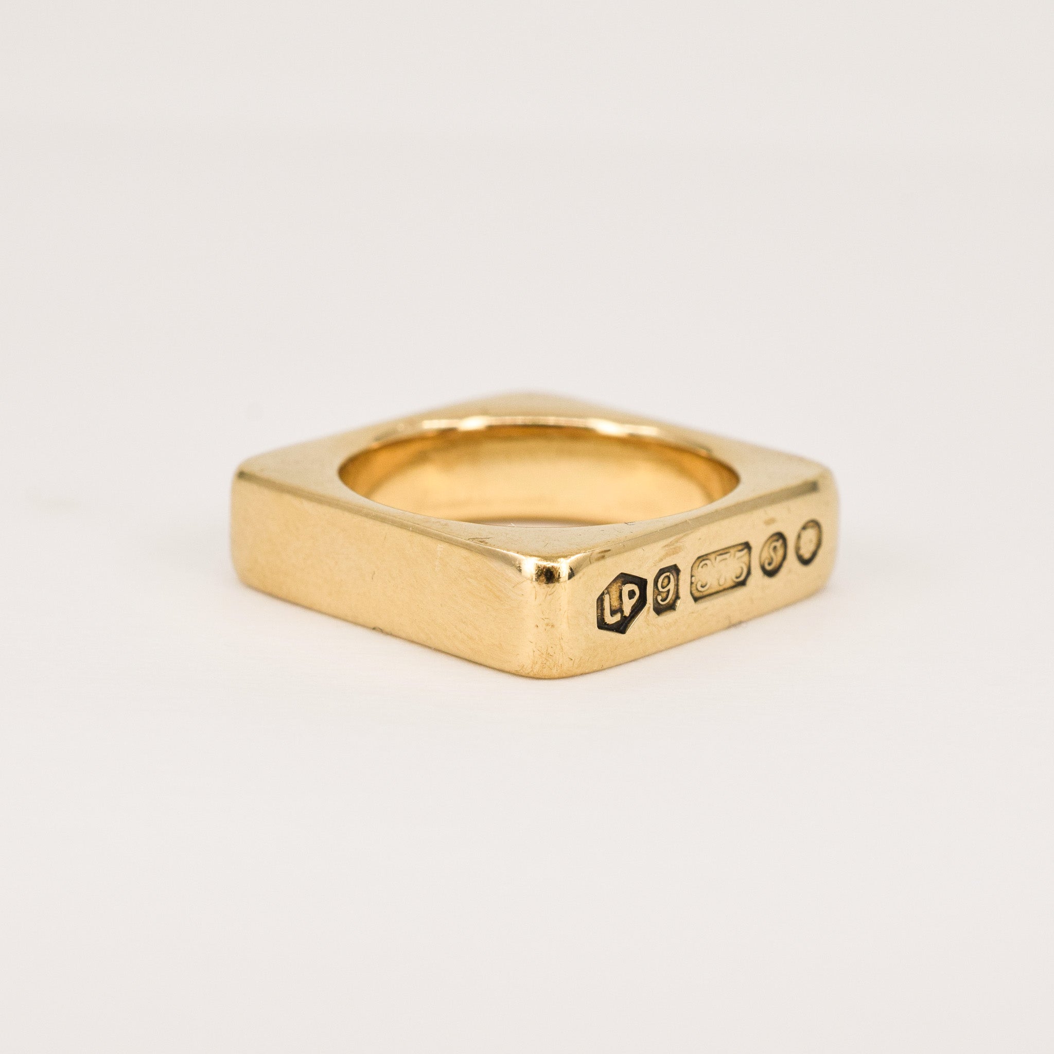 vintage gold british ring, folklor vintage jewelry canada