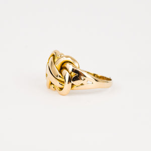 vintage gold love knot ring, folklor vintage jewelry canada