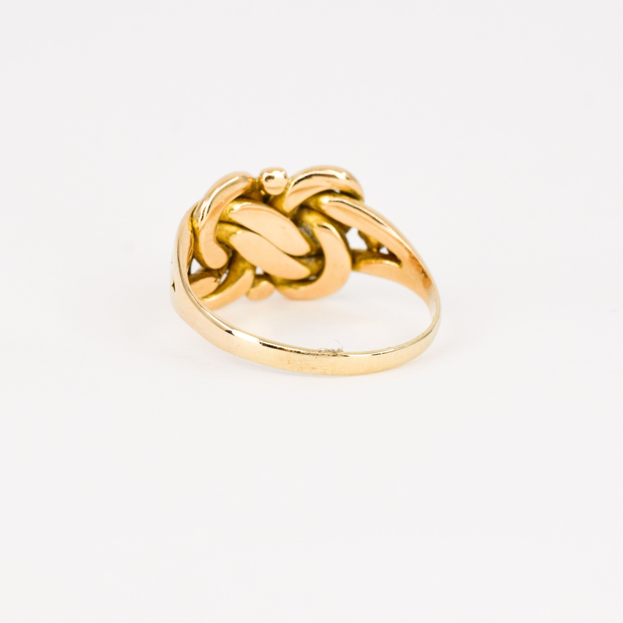 vintage gold love knot ring, folklor vintage jewelry canada