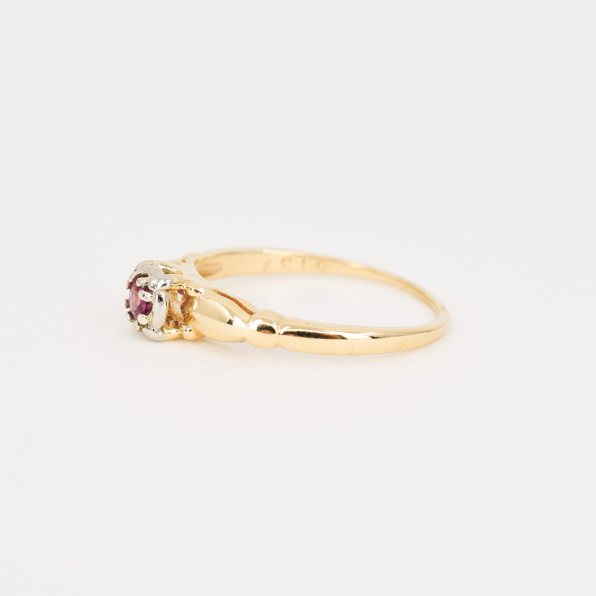 vintage dainty ruby ring, folklor vintage jewelry canada