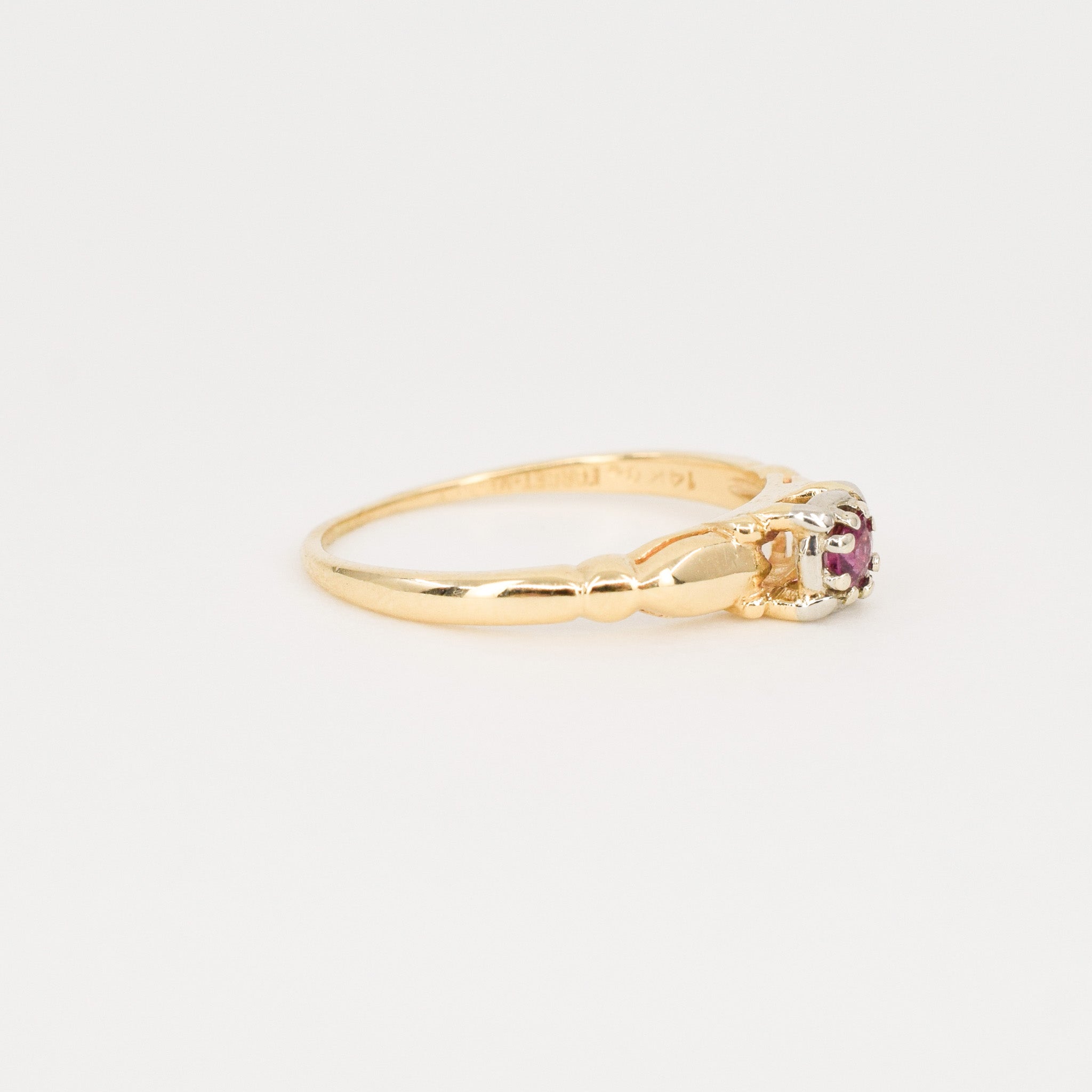 vintage dainty ruby ring, folklor vintage jewelry canada