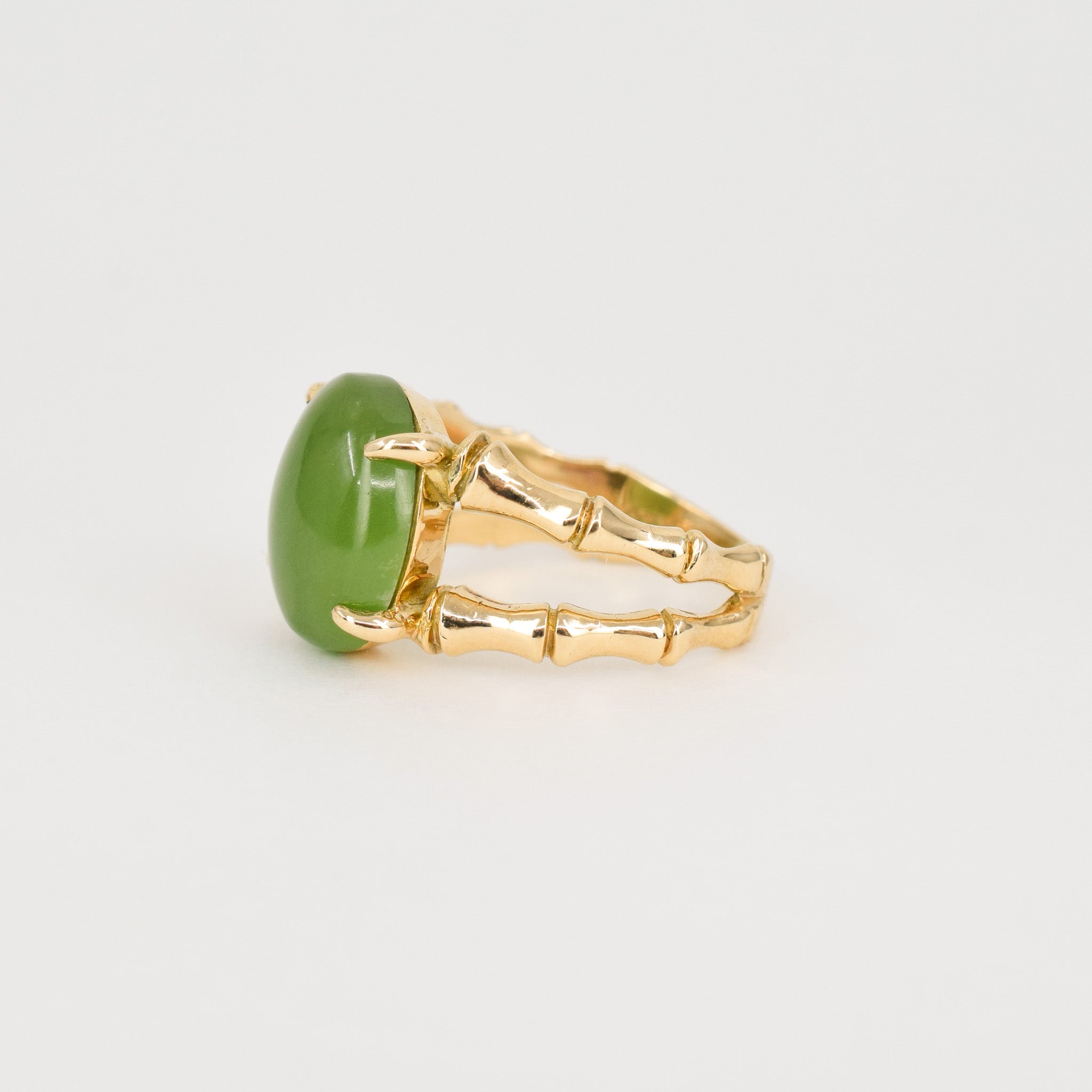 Bamboo Jade Ring (14k)
