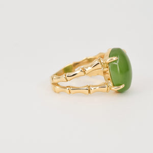 Bamboo Jade Ring (14k)