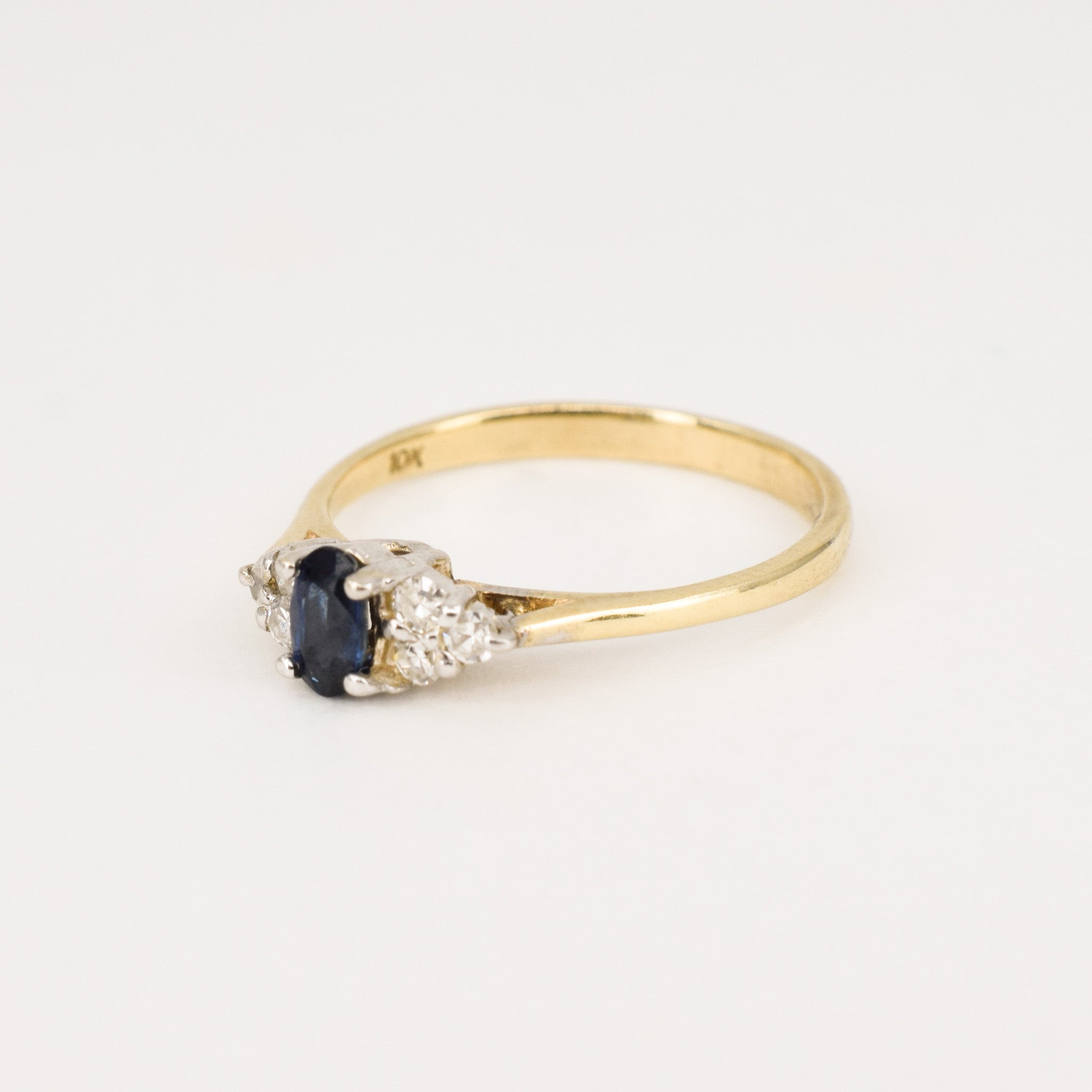vintage sapphire and diamond ring, folklor vintage jewelry canada