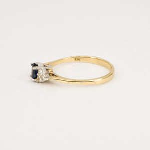 vintage sapphire and diamond ring, folklor vintage jewelry canada