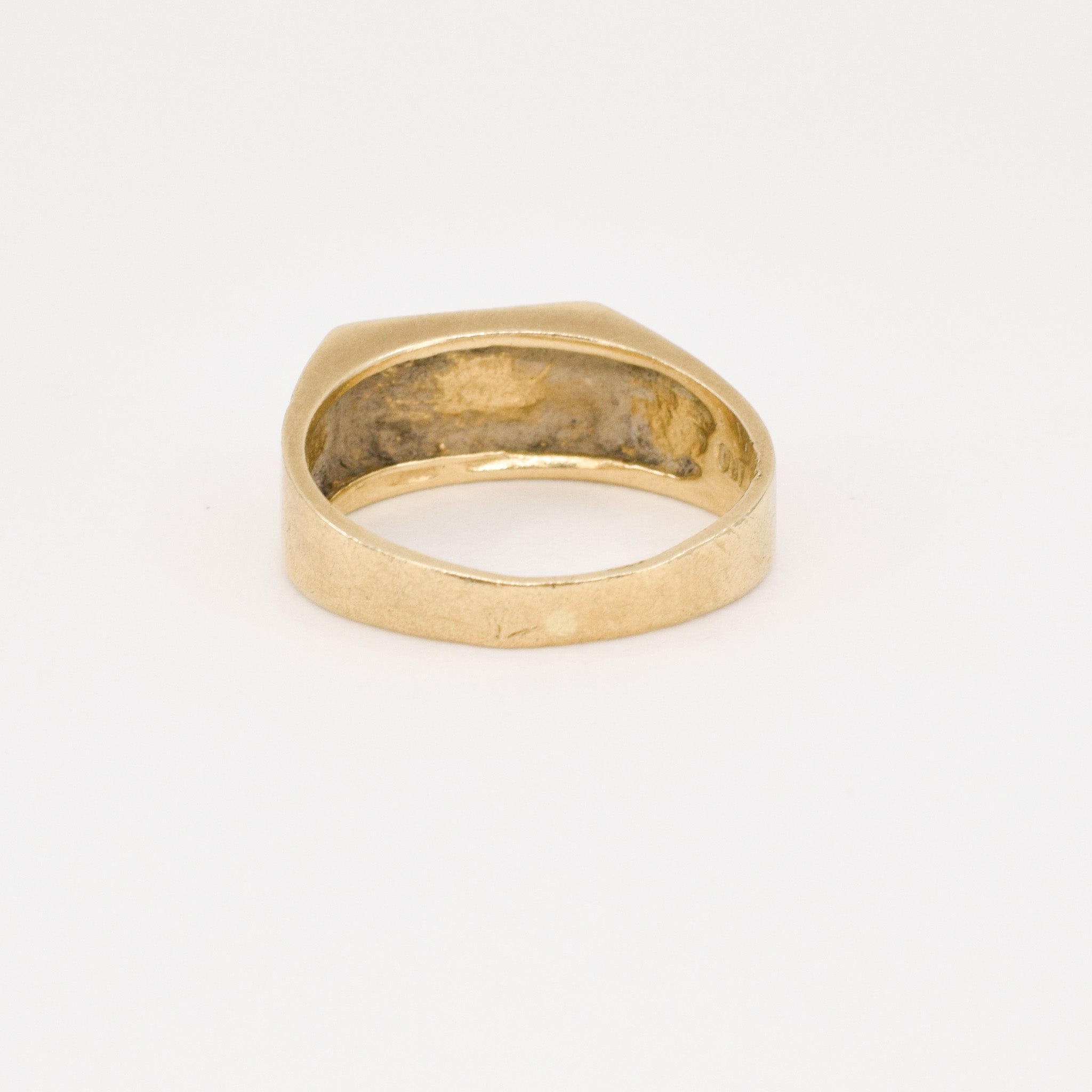 vintage gold signet ring, folklor vintage jewelry canada