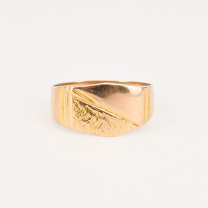 vintage gold pinky signet ring, folklor vintage jewelry canada