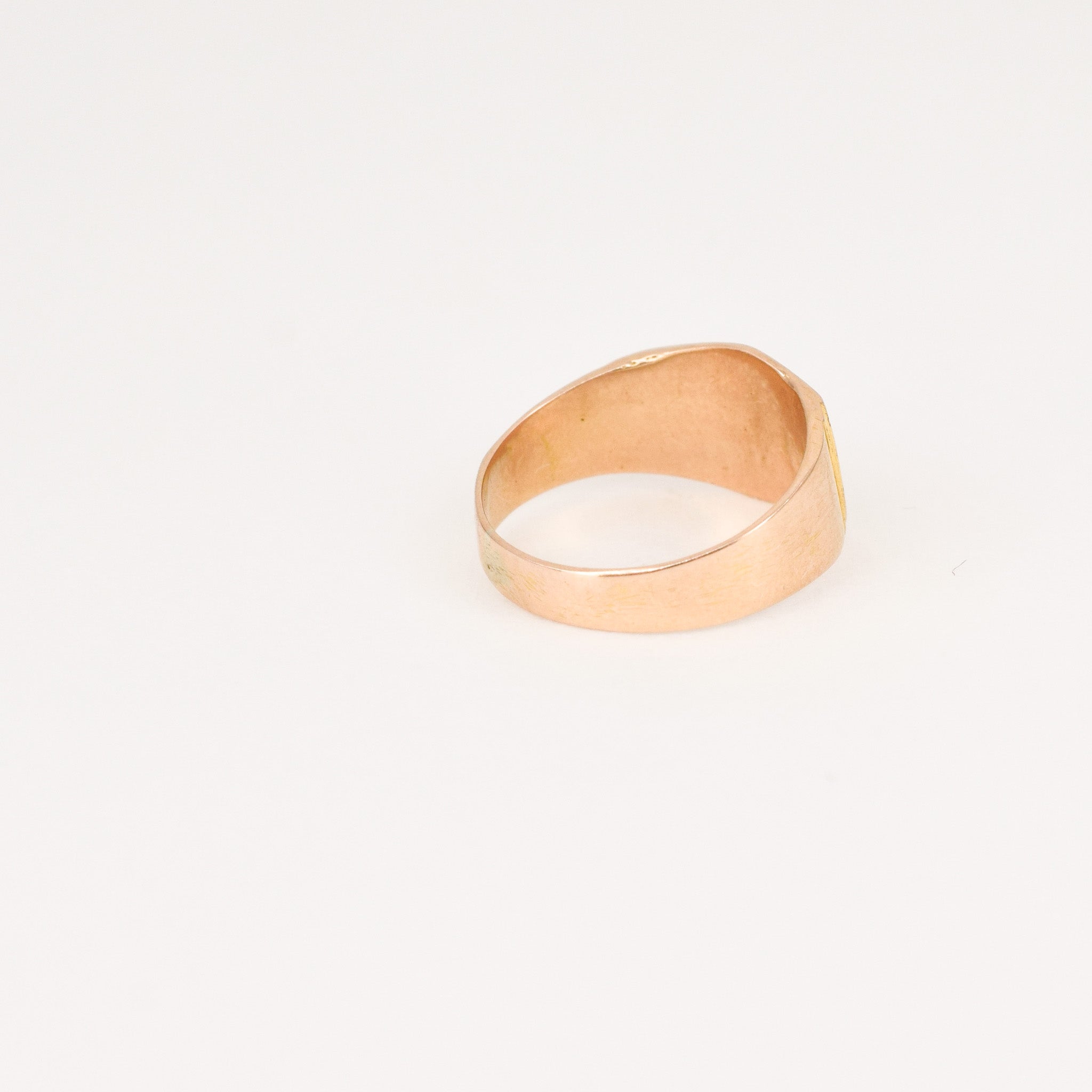 vintage gold pinky signet ring, folklor vintage jewelry canada