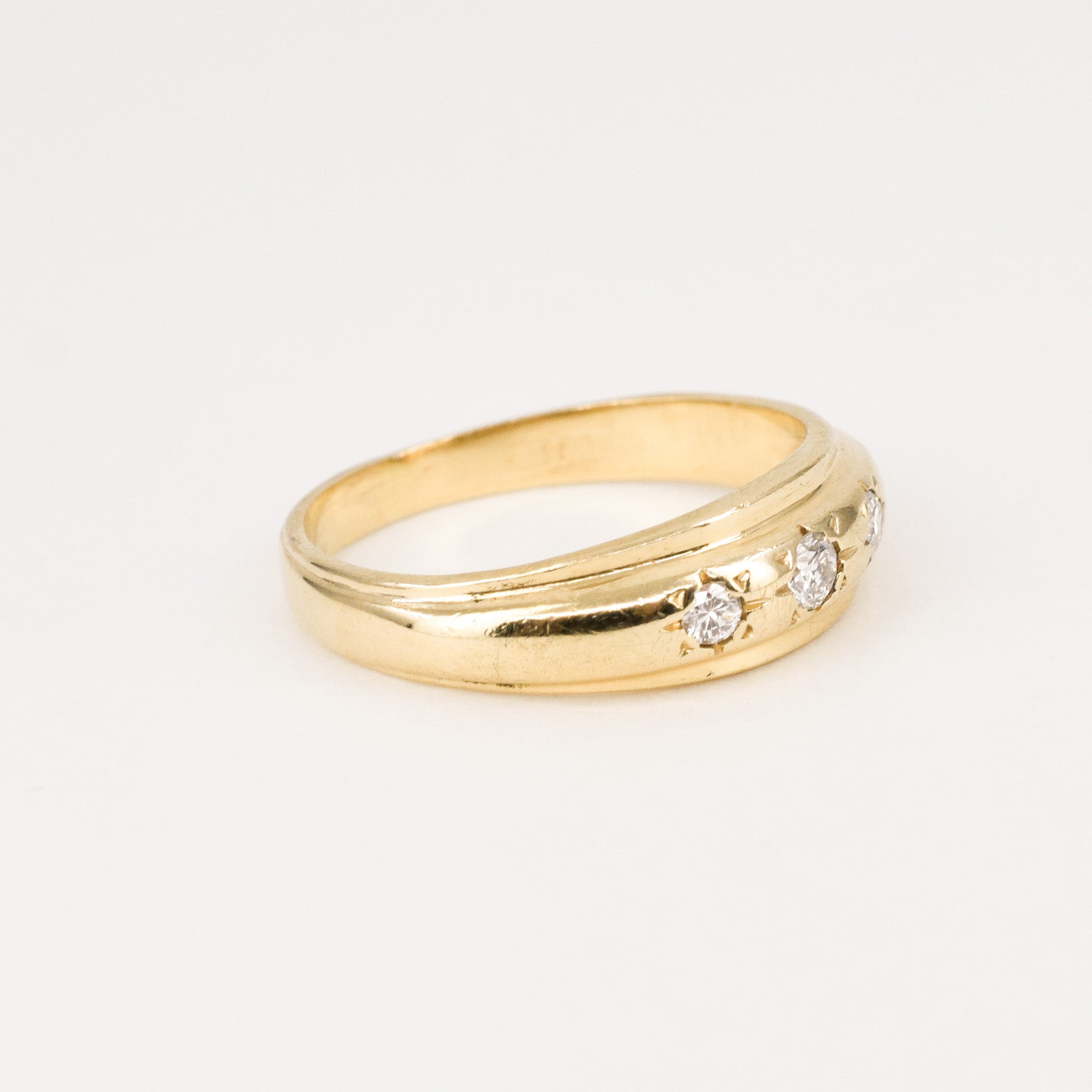 vintage starburst diamond trilogy ring, folklor vintage jewelry canada