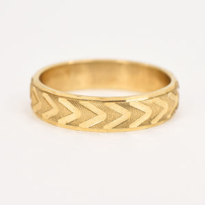 vintage gold wedding band, folklor vintage jewelry canada