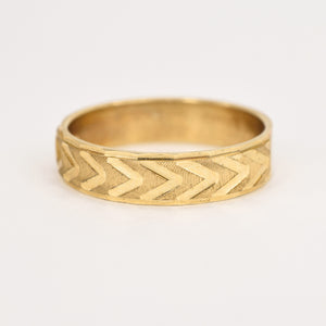 vintage gold wedding band, folklor vintage jewelry canada