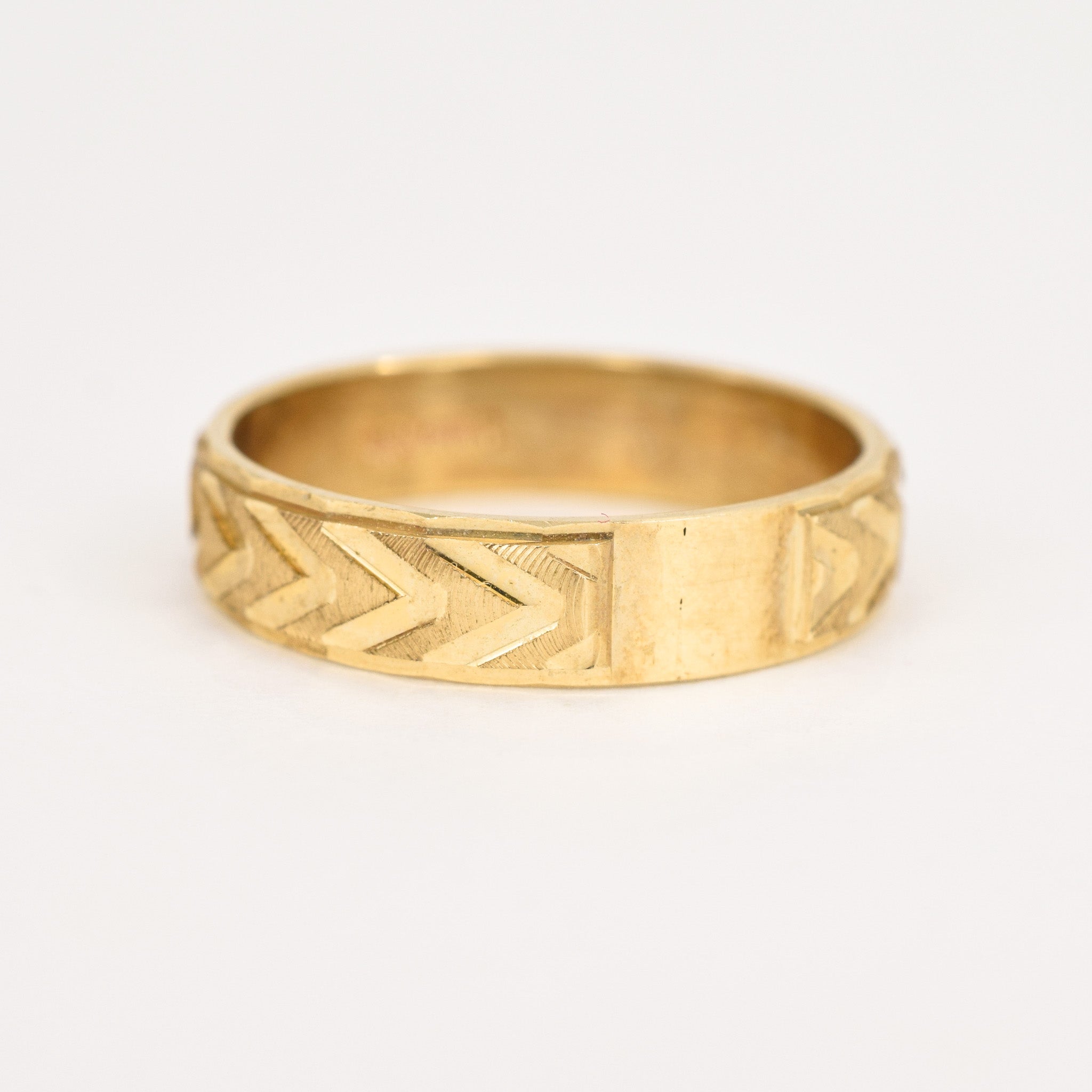 vintage gold wedding band, folklor vintage jewelry canada