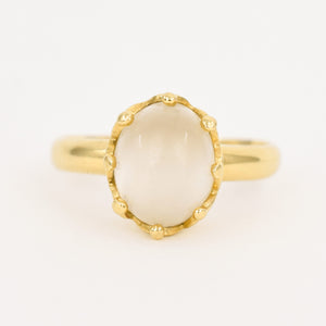 vintage 18k  moonstone ring, folklor vintage jewelry canada