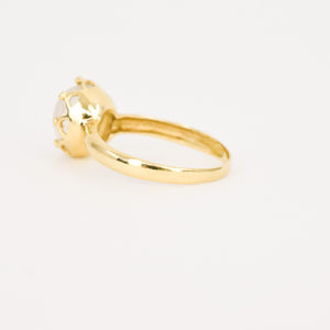 vintage 18k  moonstone ring, folklor vintage jewelry canada