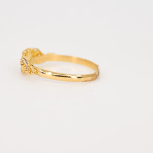 vintage 22k floral ring, folklor vintage jewelry canada