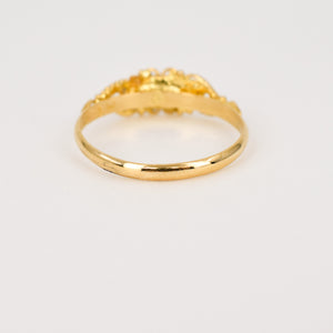 vintage 22k floral ring, folklor vintage jewelry canada