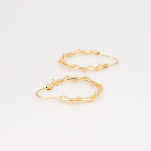 vintage dainty rope hoop earrings, folklor vintage jewelry canada
