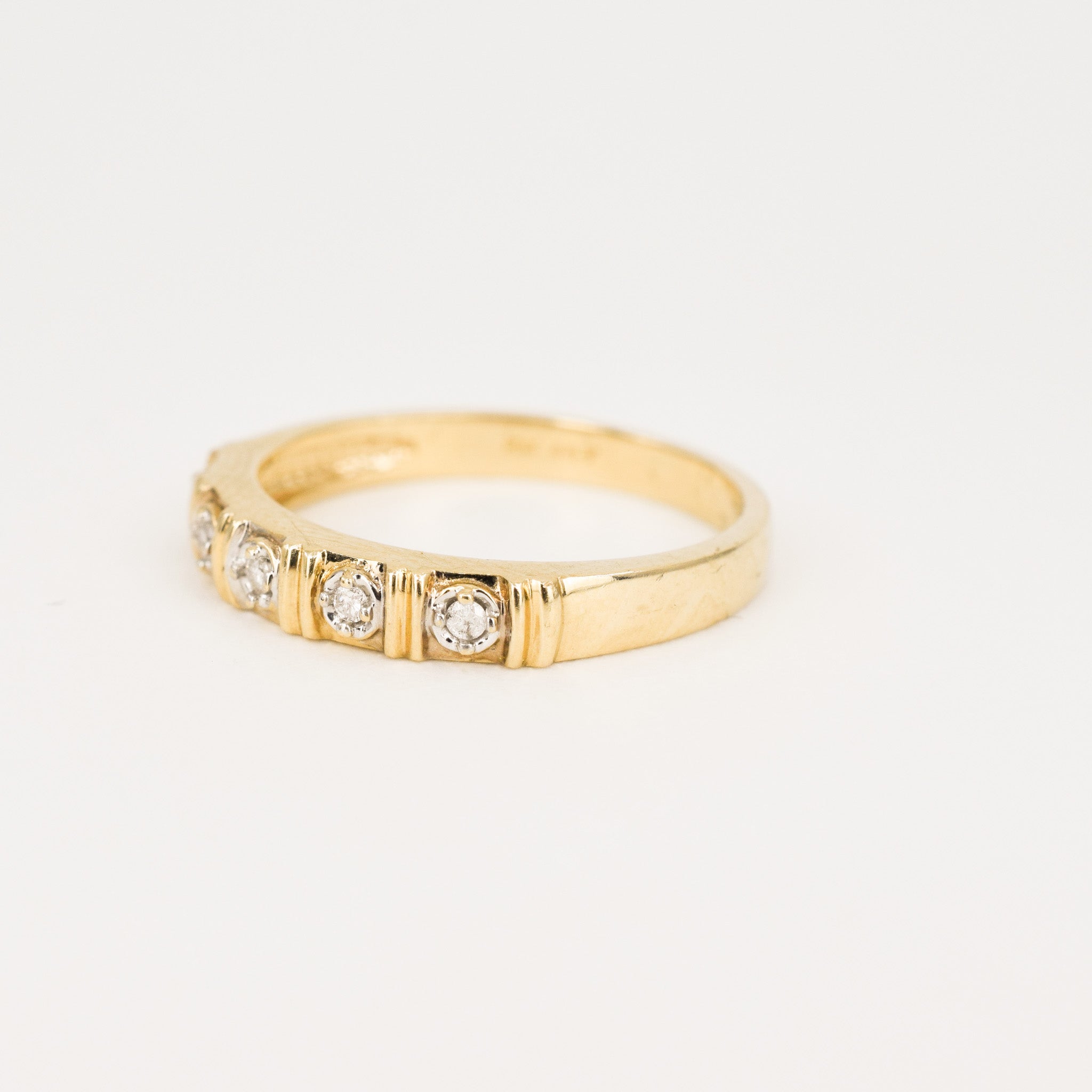 vintage diamond stacking ring, folklor vintage jewelry shop canada 