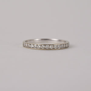 vintage dainty diamond wedding band, folklor