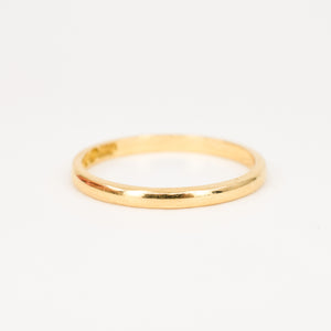 18k yellow gold wedding band, folklor vintage jewelry canada