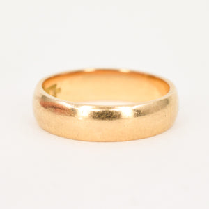 14k yellow gold cigar band, folklor vintage jewelry canada