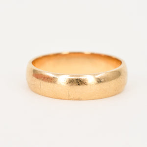 14k yellow gold cigar band, folklor vintage jewelry canada