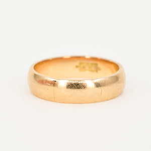 14k yellow gold cigar band, folklor vintage jewelry canada