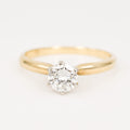 vintage solitaire diamond engagement ring, folklor vintage jewelry canada