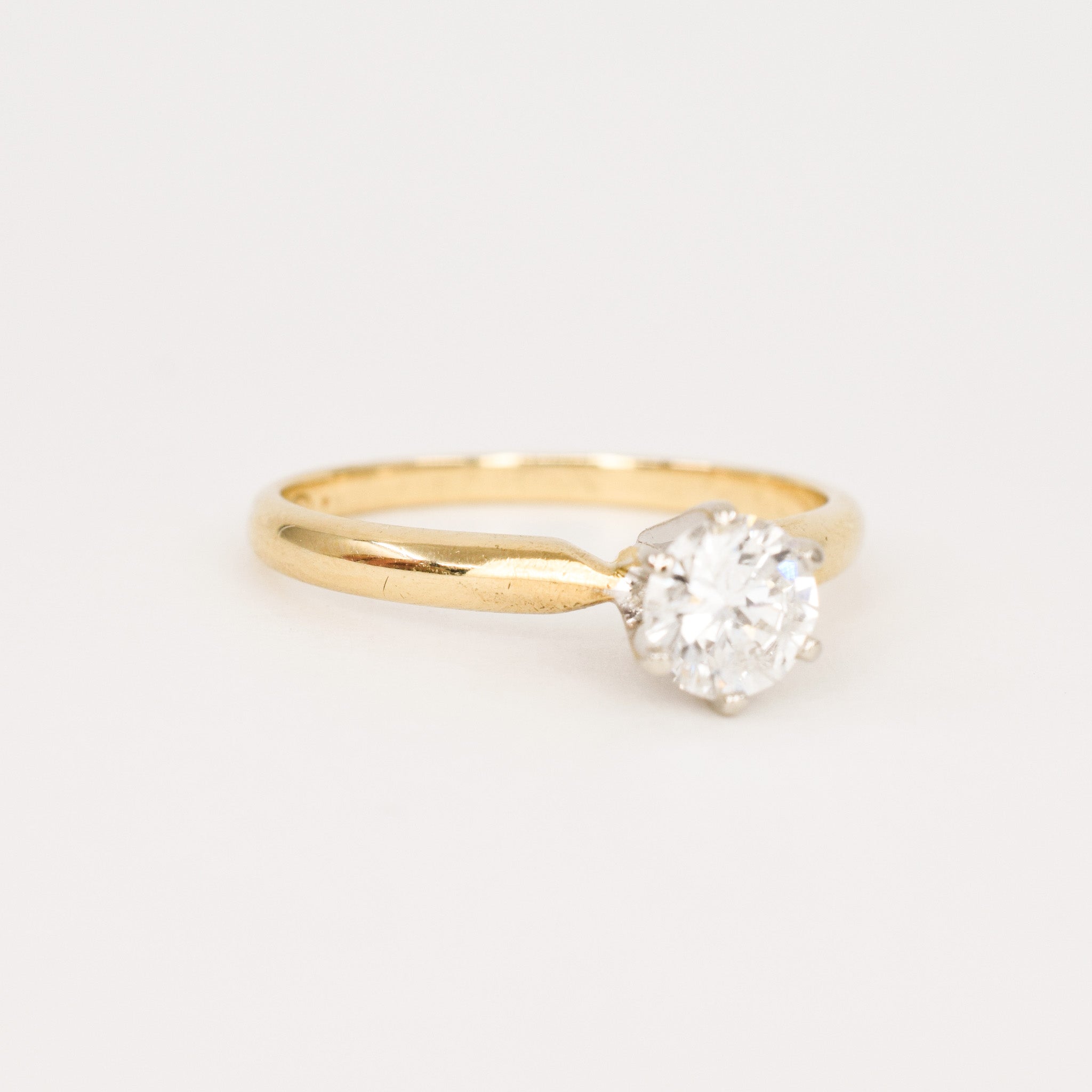 vintage solitaire diamond engagement ring, folklor vintage jewelry canada