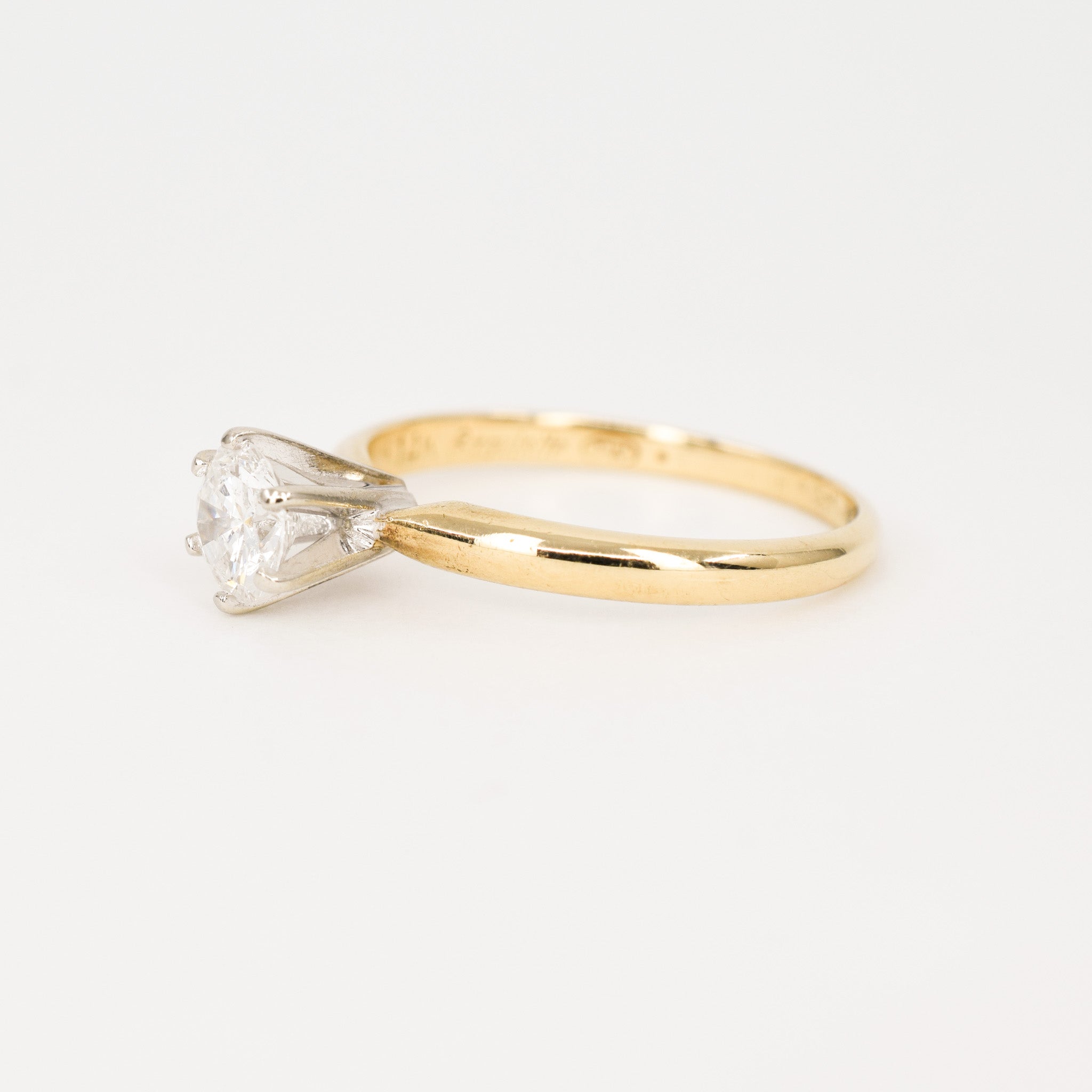 vintage solitaire diamond engagement ring, folklor vintage jewelry canada
