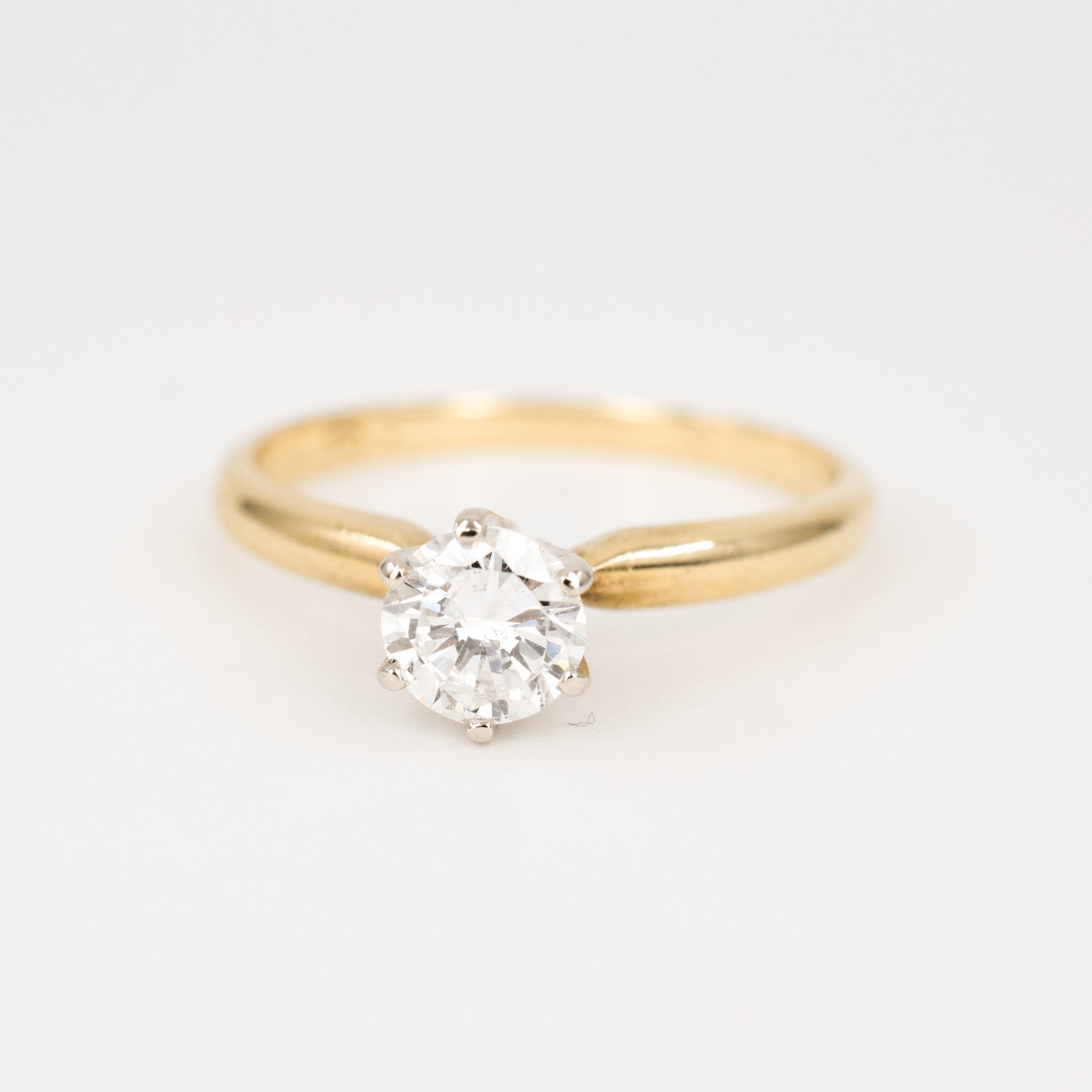 vintage solitaire diamond engagement ring, folklor vintage jewelry canada