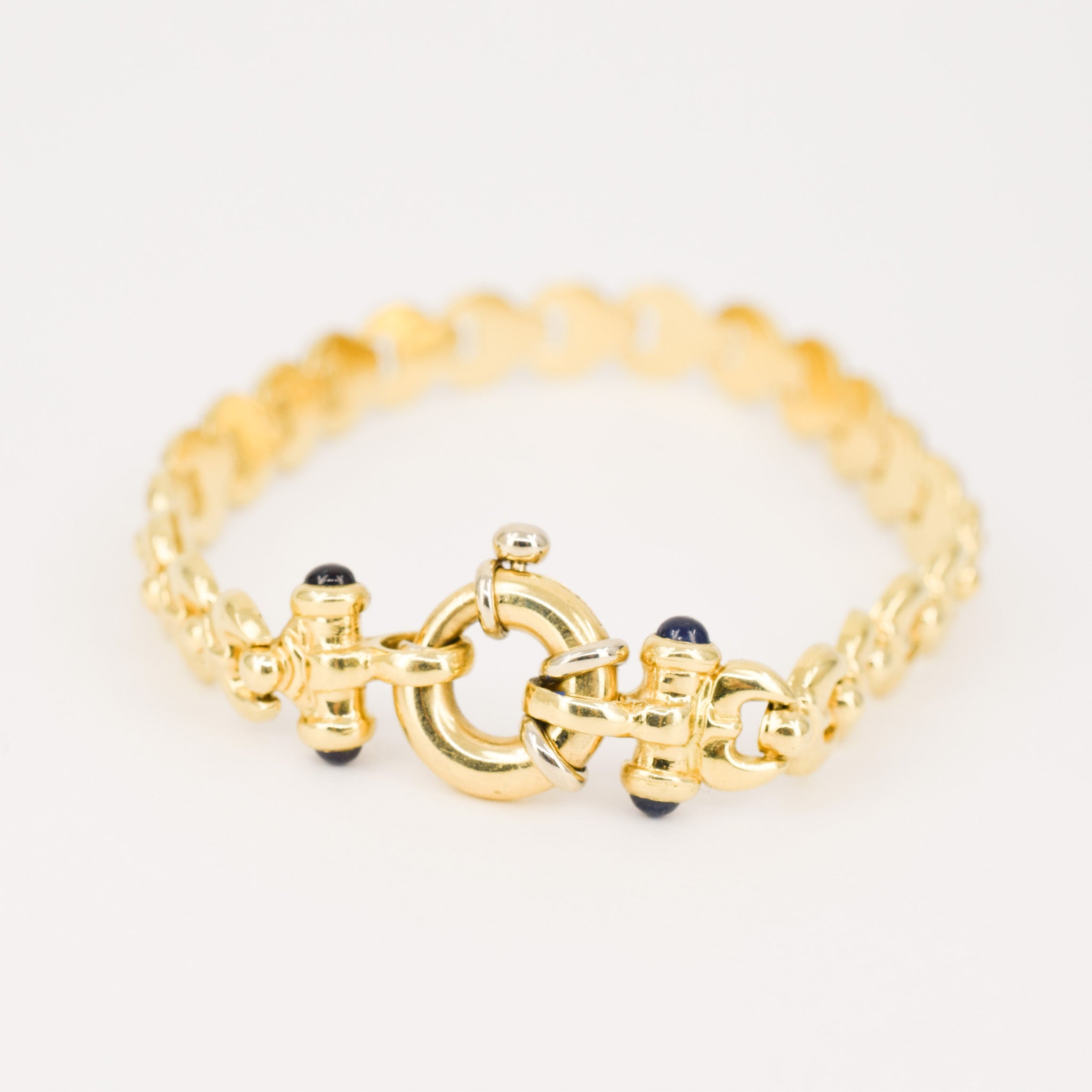 Vintage 18k bracelet with sapphires, folklor vintage jewelry canada