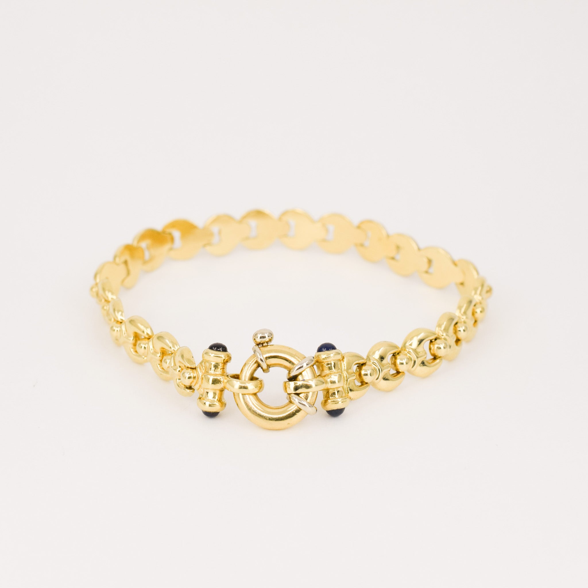 Vintage 18k bracelet with sapphires, folklor vintage jewelry canada