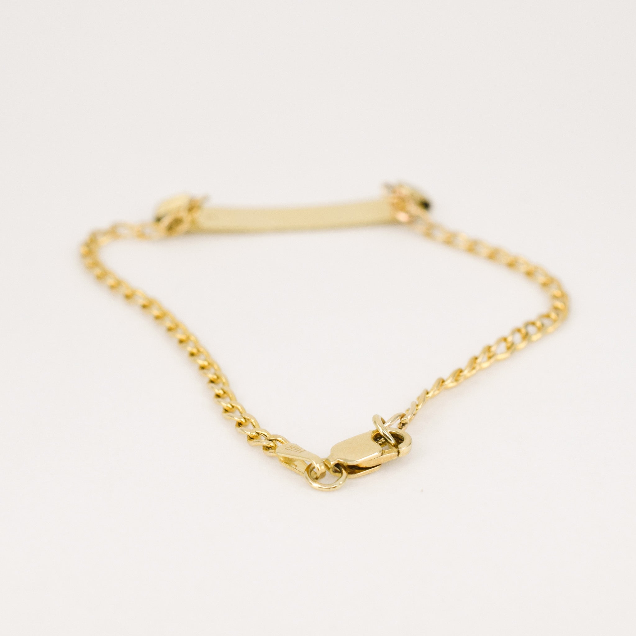 vintage gold ID bracelet, folklor vintage jewelry canada