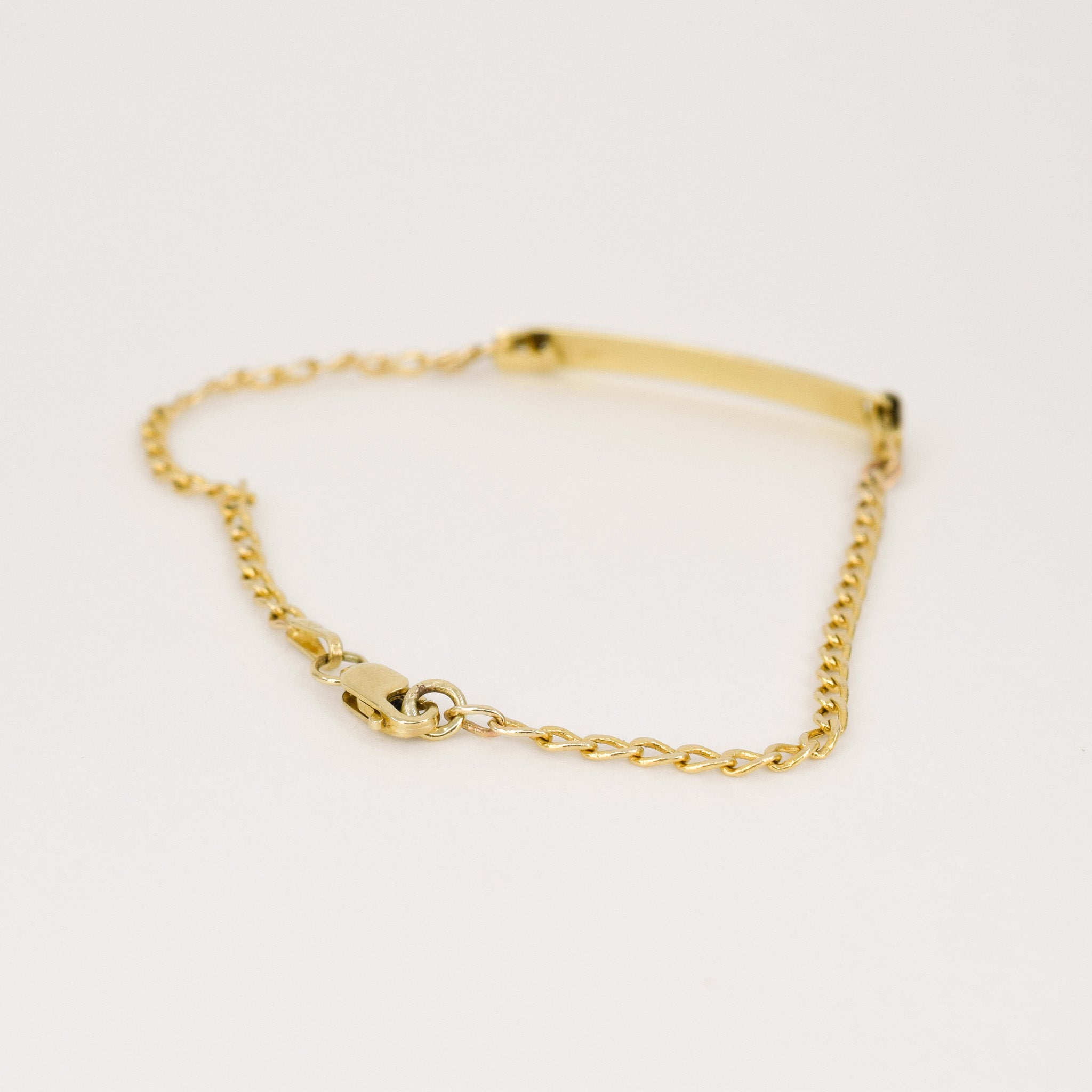 vintage gold ID bracelet, folklor vintage jewelry canada