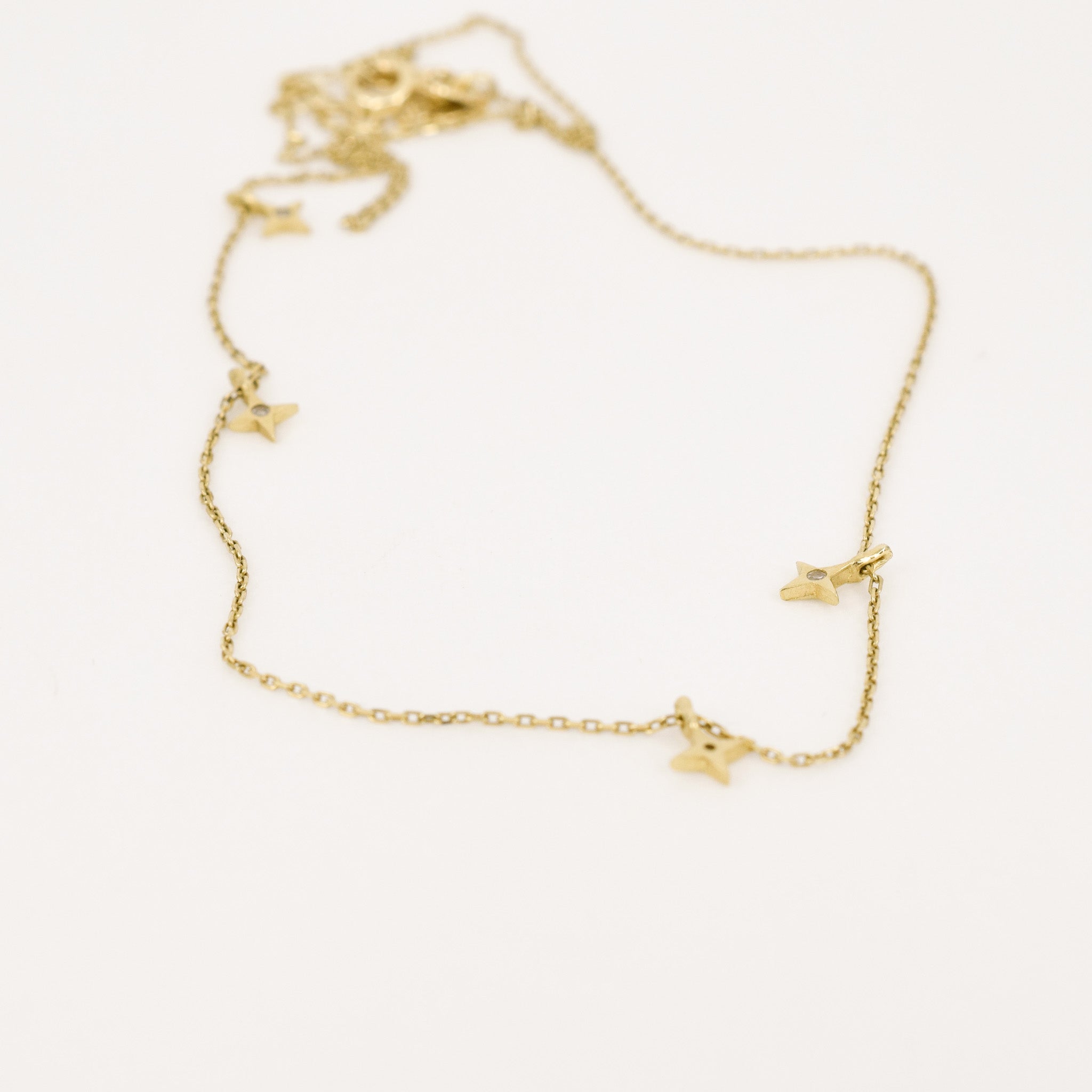 vintage diamond star necklace, folklor vintage jewelry canada 