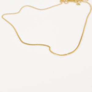 20" Dainty Curb Chain Necklace (14k)