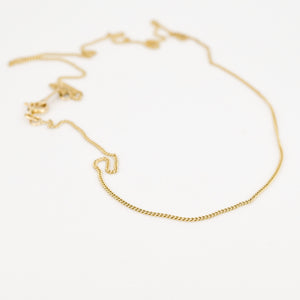 20" Dainty Curb Chain Necklace (14k)