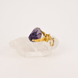 antique amethyst watch fob spinner, folklor vintage jewelry canada