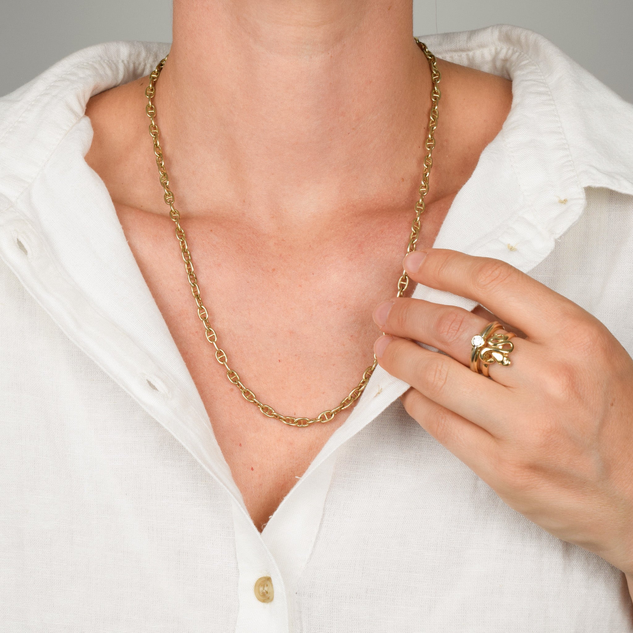 vintage gucci link necklace, folklor vintage jewelry canada